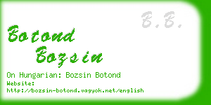 botond bozsin business card